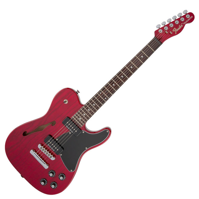 Fender Jim Adkins JA-90 Telecaster Thinline - Crimson Red Transparent