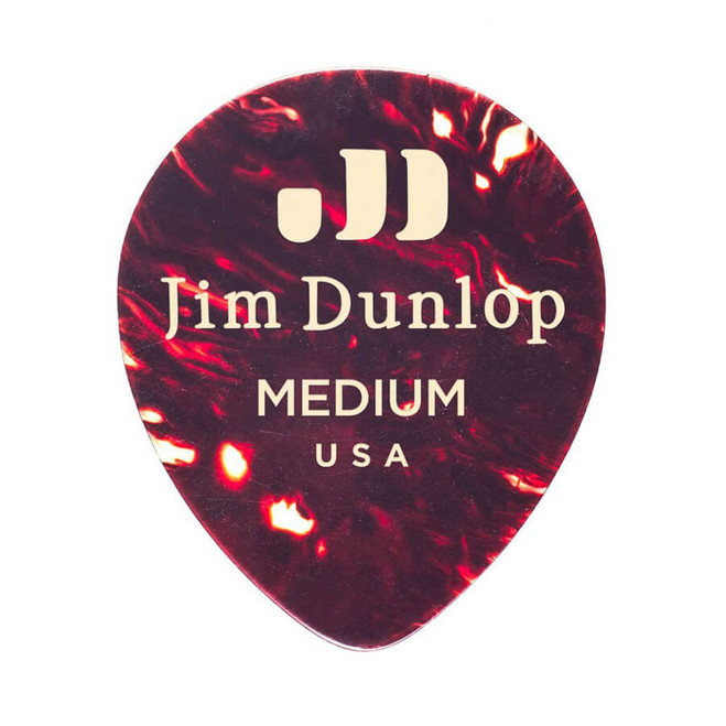 Jim Dunlop Celluloid Teardrop Shell Medium - 12 Pack