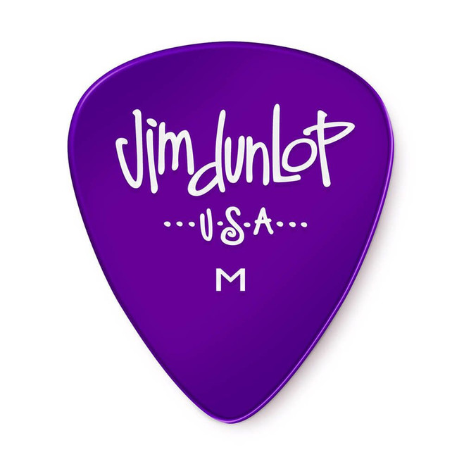 Jim Dunlop 486PMD Gels Guitar Pick, Medium, Purple, 12 Pack