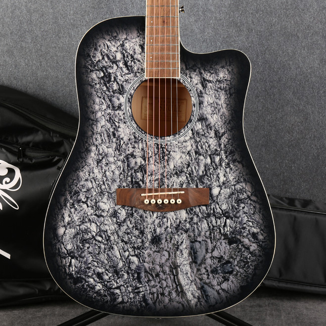 Lindo Skull Slim Body Electro Acoustic - Gig Bag - 2nd Hand