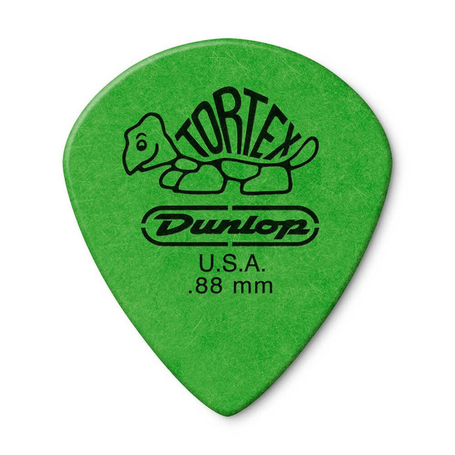 Jim Dunlop 498P Tortex Jazz III XL Guitar Pick, .88mm, Green, 12 Pack