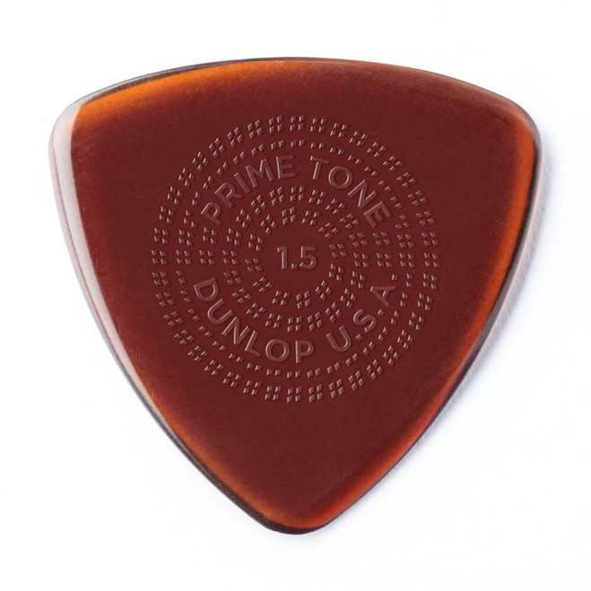 Jim Dunlop 512P Primetone Triangle Guitar Pick, 1.50mm, Grip, 3 Pack