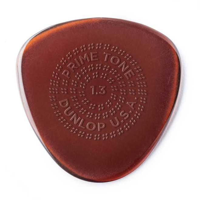 Jim Dunlop 514P Primetone Semi Round Guitar Pick, 1.30mm, Grip, 3 Pack