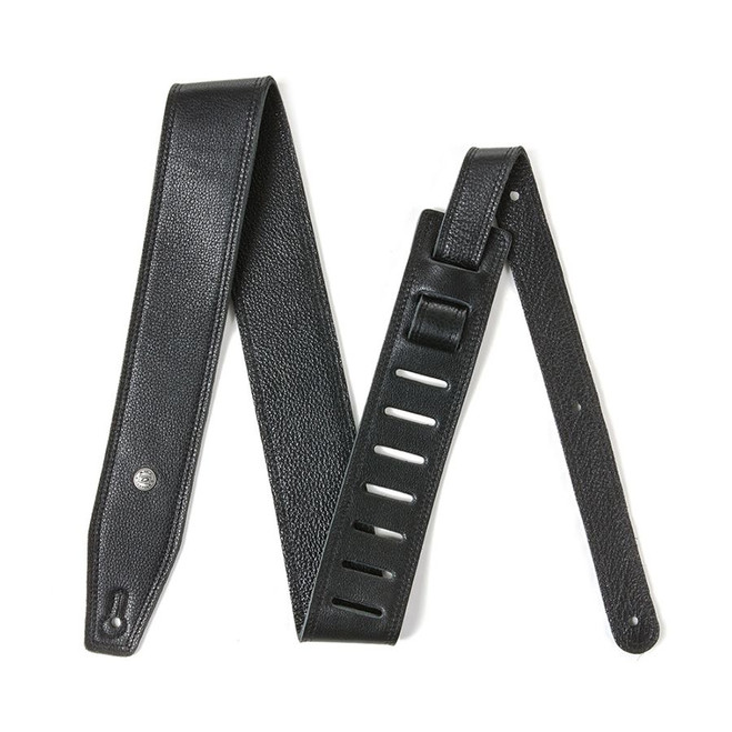 Jim Dunlop BMF14BK BMF 2.5 inch Bison Leather Guitar Strap - Black