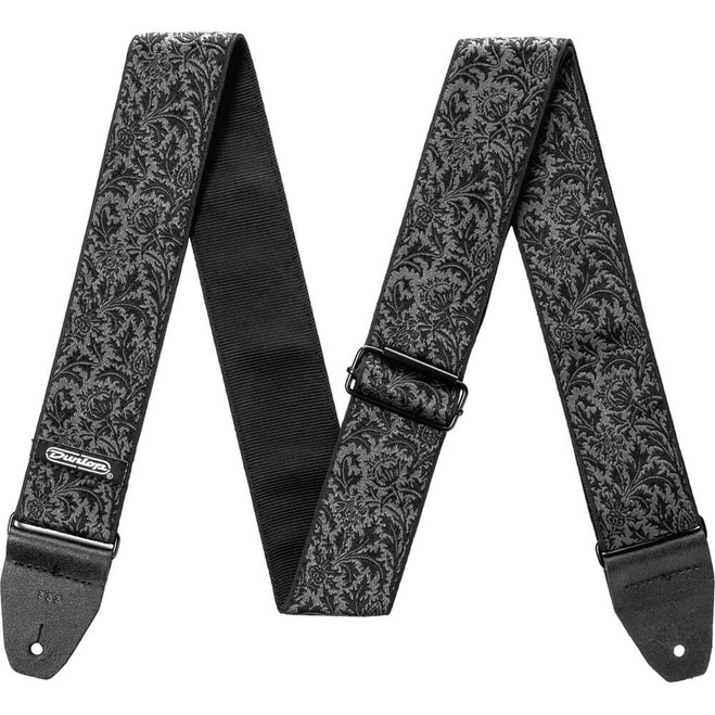 Jim Dunlop D67-14 Jacquard Guitar Strap, Black Thistle