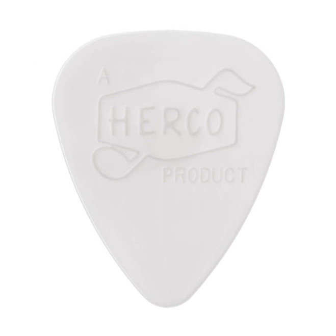 Jim Dunlop HEV209P Herco Vintage 66 Guitar Pick, Extra Light, White, 6 Pack