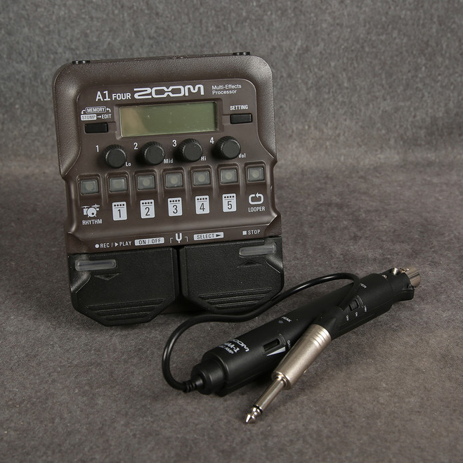 Zoom A1 Four Acoustic Multi-Effects - Zoom MAA-1 Mic Adapter - 2nd Hand