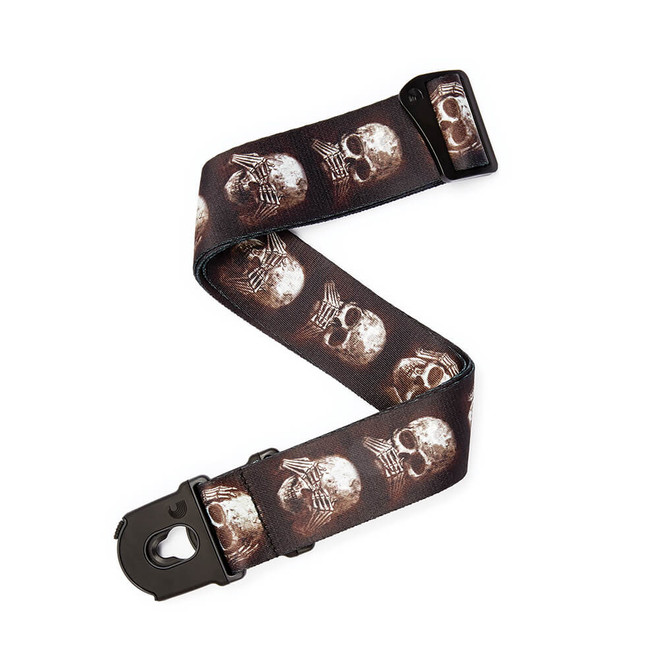 Daddario 50ALP01 Alchemy Planet Lock Guitar Strap, Muted Skulls