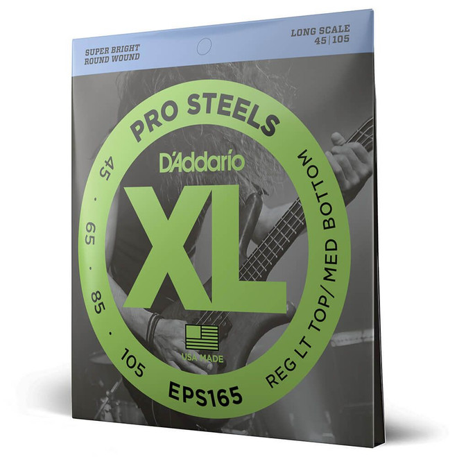 Daddario XL ProSteels EPS165 Custom Light / Long Scale Set, 45-105