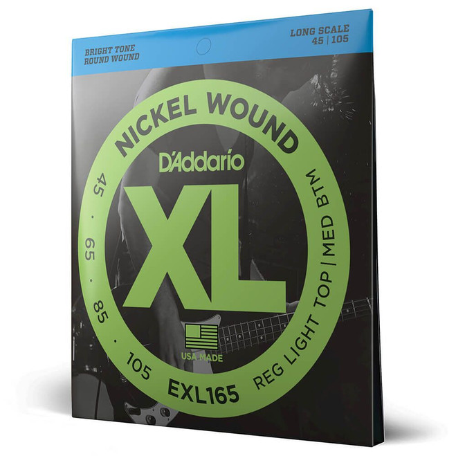 Daddario XL Nickel EXL165 Custom Light / Long Scale Set, 45-105