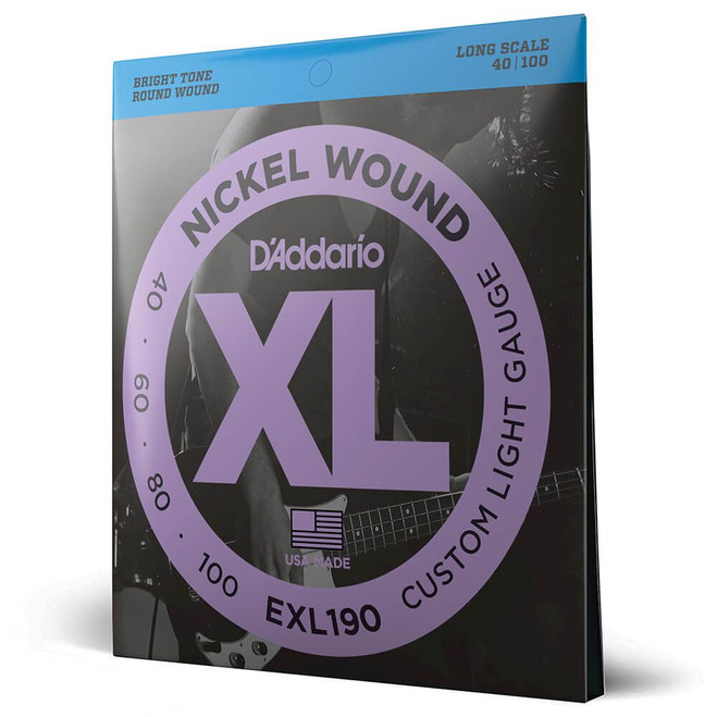 Daddario XL Nickel EXL190 Custom Light / Long Scale Set, 40-100