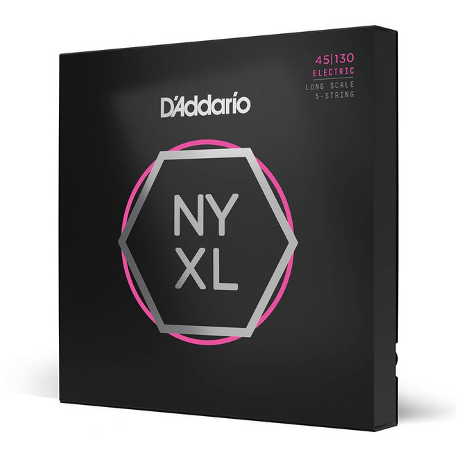 Daddario NYXL45130 Regular Light 5 String / Long Scale Set, 45-130