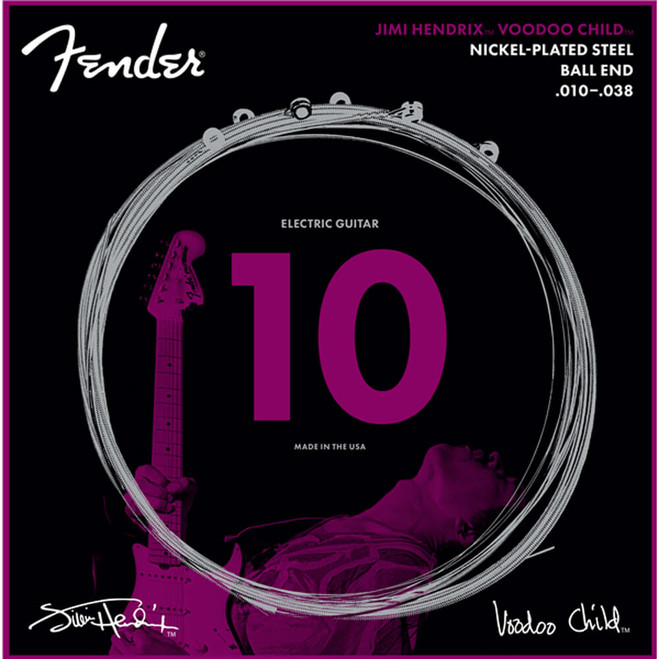 Fender Jimi Hendrix Voodoo Child Guitar Strings, NPS, Ball End, 10-38
