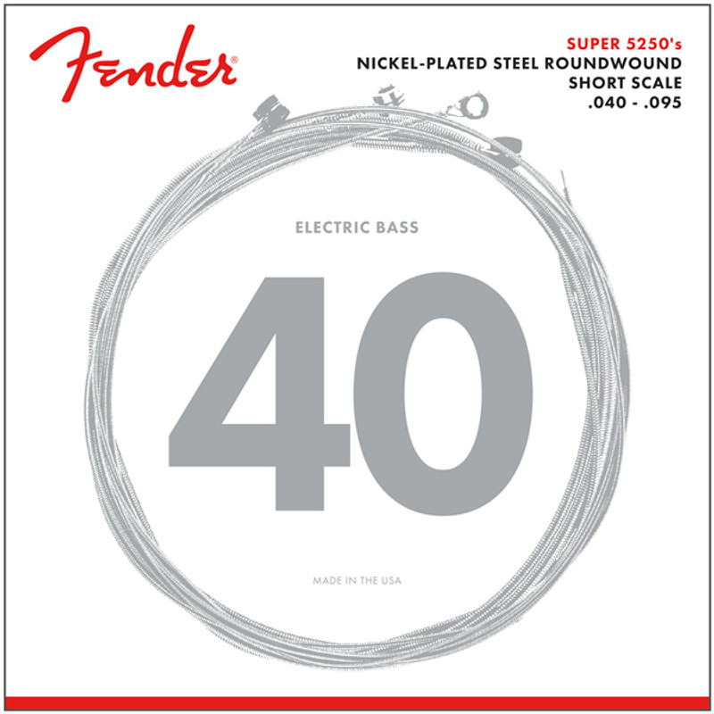 Fender Super 5250's Super Nickel Plated Bass Strings - Short Scale - 5250XL .040-.095 Fender Super 5250's Super Nickel Plated Bass Strings - Short Scale - 5250XL .040-.095