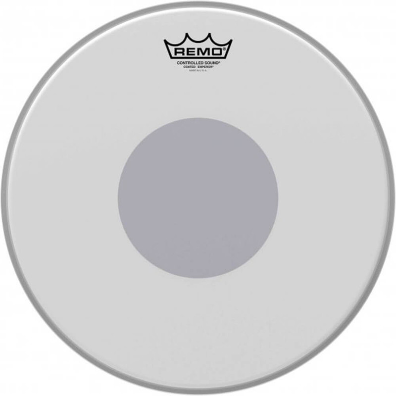 Remo BE-0114-10 Emperor Coated Black Dot Bottom Drumhead, 14"