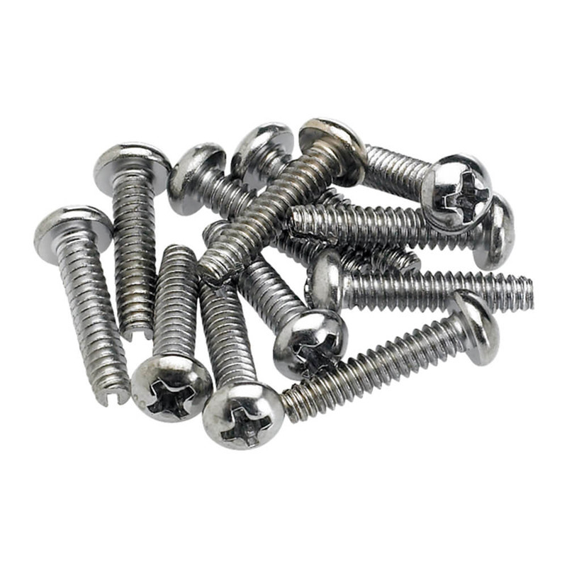 Fender Pickup and Selector Switch Mounting Screws, 12, Chrome
