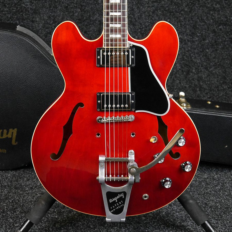 Gibson 1963 Custom ES-335 Block Reissue Cherry w/ G7 Bigsby & Case - 2nd Hand