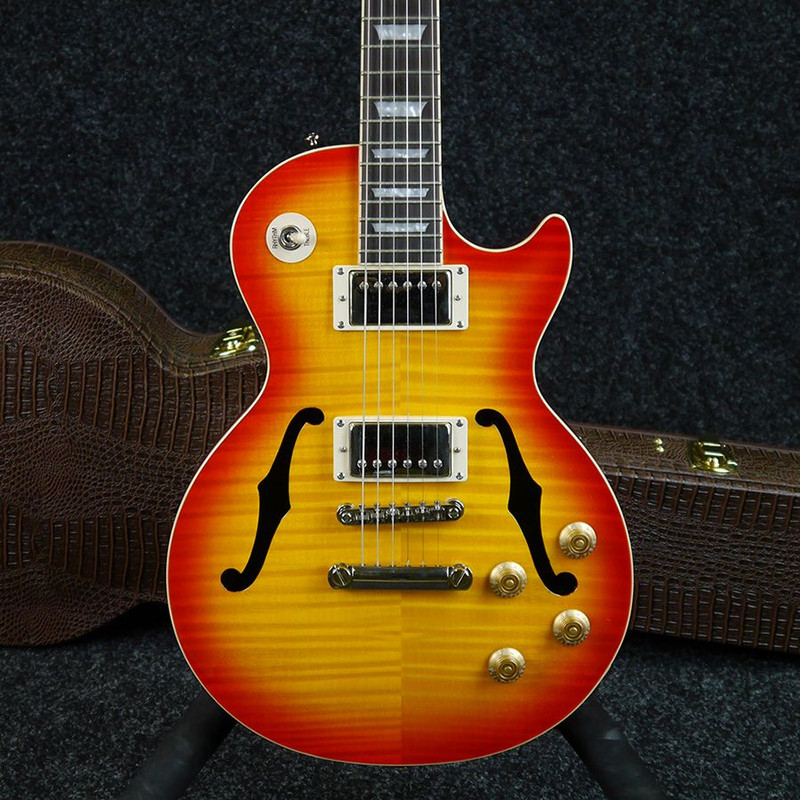 Epiphone Les Paul Standard Florentine Pro - Cherry Sunburst w/ Case - 2nd Hand Epiphone Les Paul Standard Florentine Pro - Cherry Sunburst w/ Case - 2nd Hand