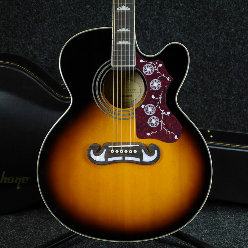 Epiphone EJ-200CE Electro-Acoustic - Sunburst w/Hard Case - 2nd Hand