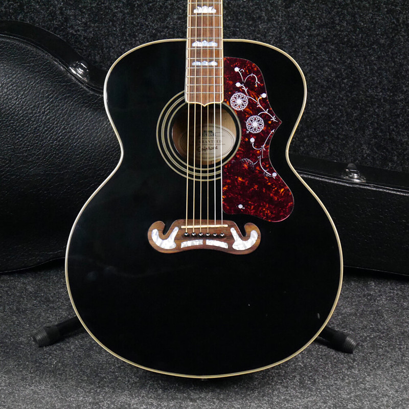 Epiphone MIK EJ200/BK Acoustic Guitar - Black w/Hard Case - 2nd Hand