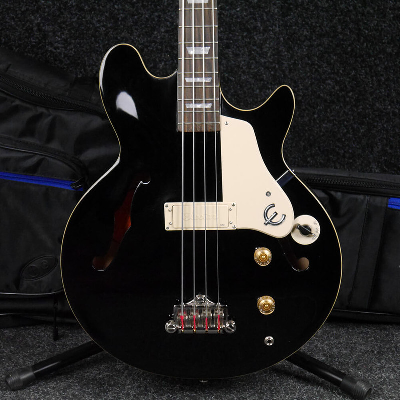 Epiphone Jack Casady Signature Bass Guitar - Ebony w/Gig Bag - 2nd Hand