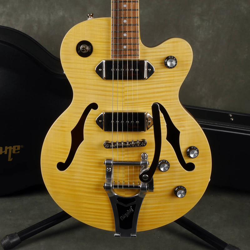 Epiphone Wildkat Semi-Hollow Guitar - Natural w/Hard Case - 2nd Hand