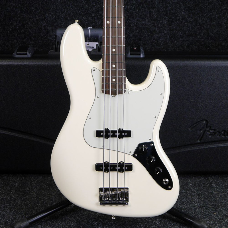 Fender American Professional Jazz Bass - White w/Hard Case - 2nd Hand Fender American Professional Jazz Bass - White w/Hard Case - 2nd Hand