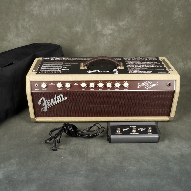 Fender Super-Sonic 60 Amp Head - Cream w/Cover - 2nd Hand **COLLECTION ONLY**