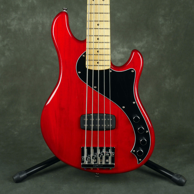 Squier Deluxe Active Dimension Bass V - Crimson Red - 2nd Hand