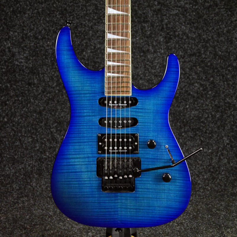 Jackson Dinky DK2, Made in Japan - Flame Trans Blue Burst - 2nd Hand Jackson Dinky DK2, Made in Japan - Flame Trans Blue Burst - 2nd Hand