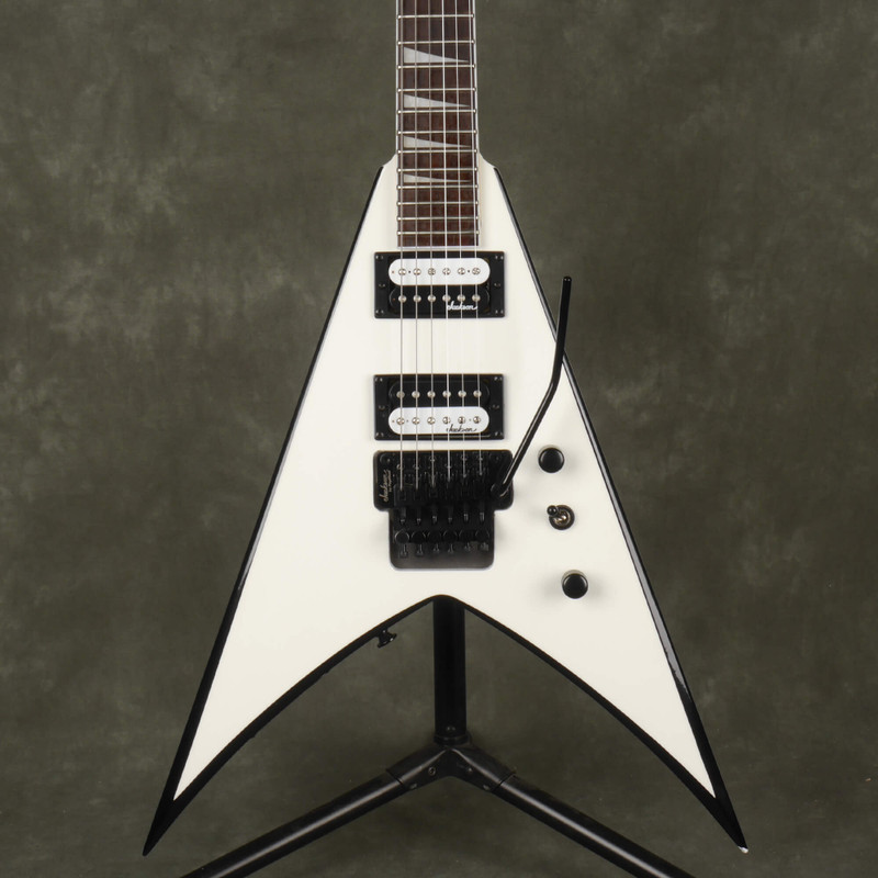 Jackson JS32 King V Electric Guitar - White with Black Bevels - 2nd Hand