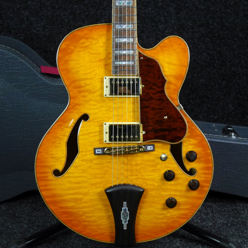 Ibanez AF125 Semi-hollow Guitar - Amber w/Hard Case - 2nd Hand