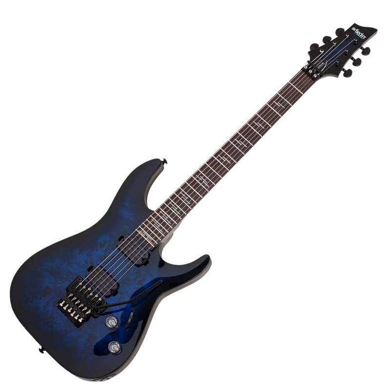 Schecter Omen Elite-6 FR - See-Thru Blue Burst