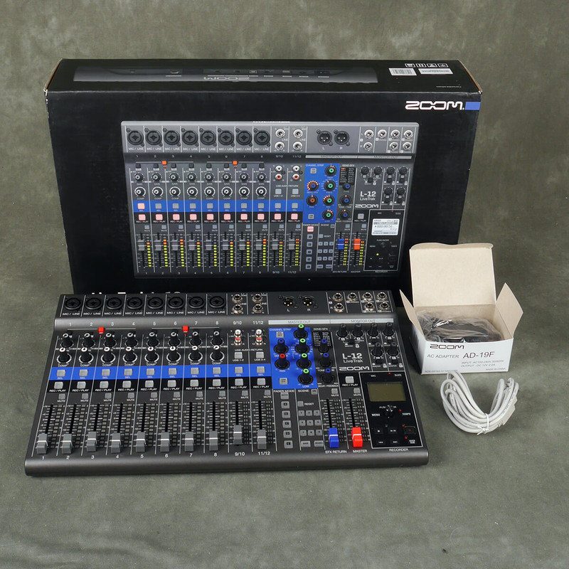 Zoom L-12 Livetrak Multi-Track Recorder & Interface w/Box & PSU - 2nd Hand