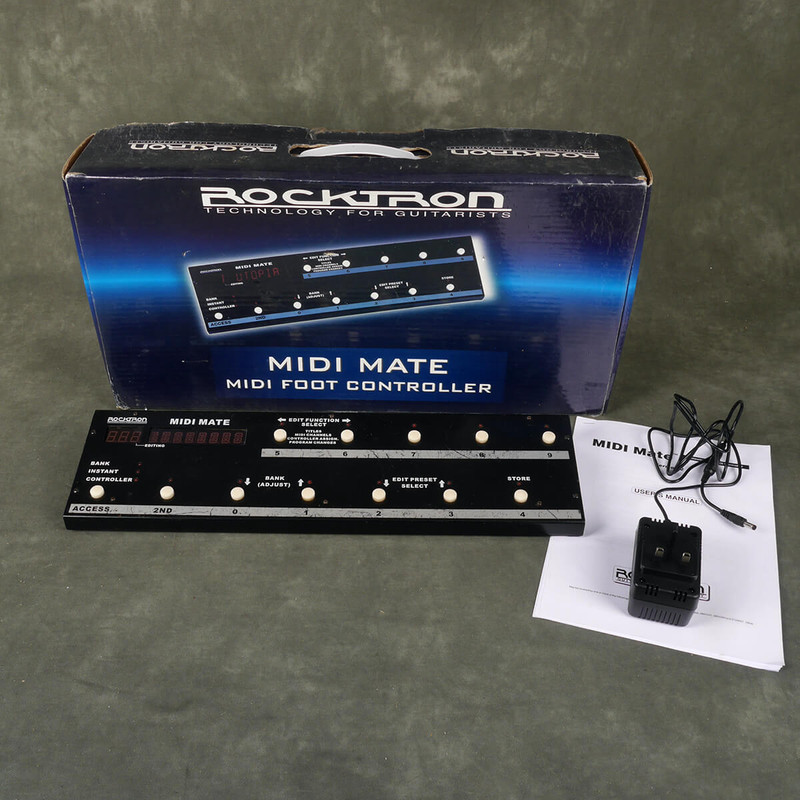 Rocktron MIDI Mate Foot Controller w/Box & PSU - 2nd Hand