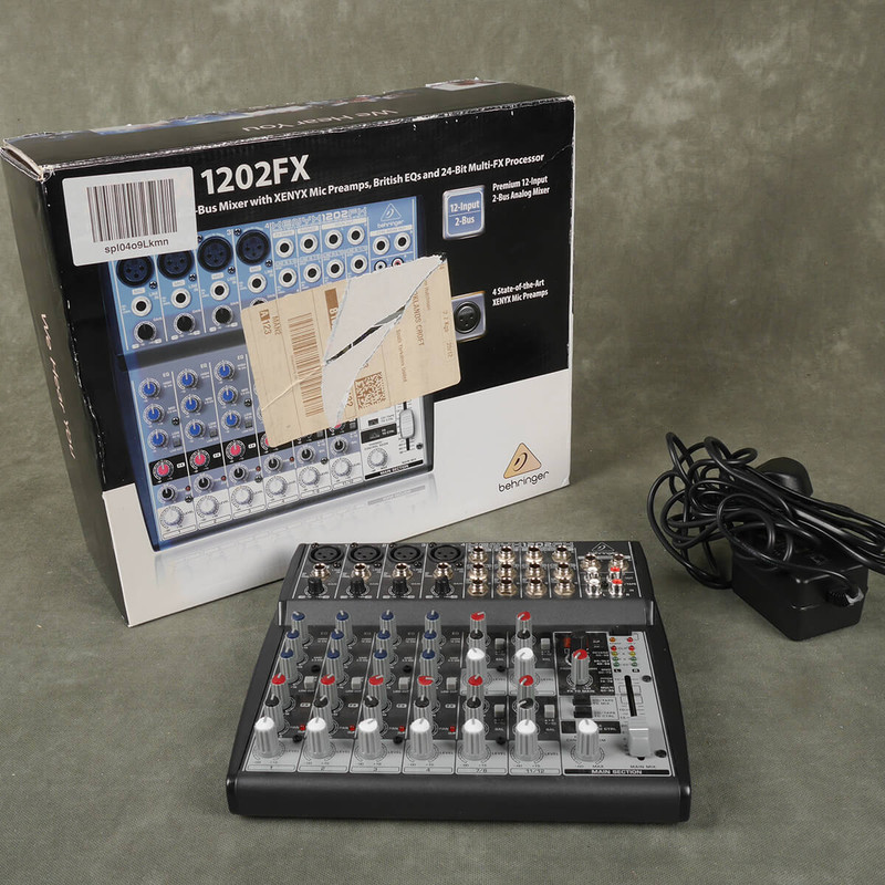 Behringer Xenyx 1202FX Compact Mixing Desk w/Box & PSU - 2nd Hand