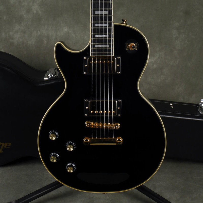 Epiphone Les Paul Custom - Left Handed - Ebony w/Hard Case - 2nd Hand Epiphone Les Paul Custom - Left Handed - Ebony w/Hard Case - 2nd Hand