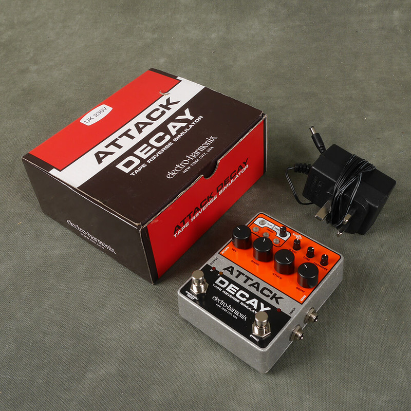 EHX Attack Decay Tape Reverse Simulator FX Pedal w/Box & PSU - 2nd Hand