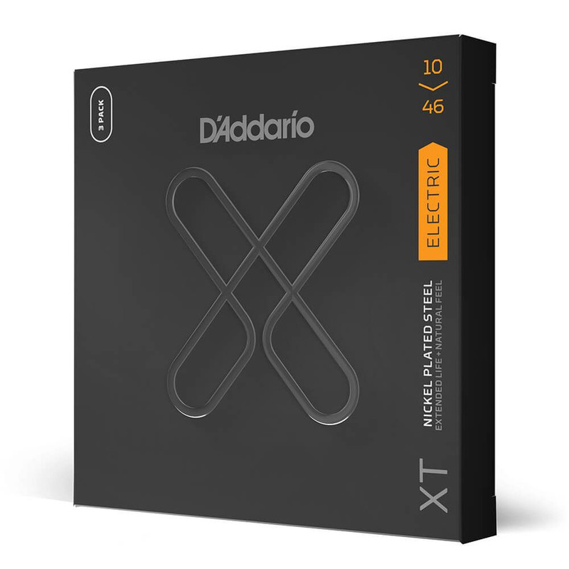 Daddario XT Nickel XTE1046-3P Regular Light Set, 10-46, 3 Pack