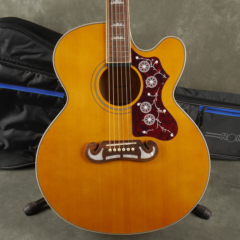 Epiphone EJ-200 Electro Acoustic Guitar - Vintage Natural w/Gig Bag - 2nd Hand