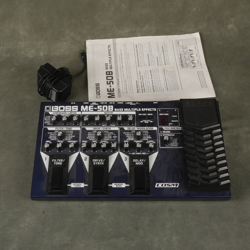 Boss ME-50B Bass FX Processor & PSU - 2nd Hand