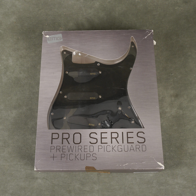 EMG Pro Series Pre-Wired Single Coil Pickguard - Black w/Box - 2nd Hand