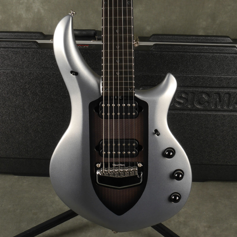 Music Man John Petrucci Majesty 7-String - Silver Lining w/Hard Case - 2nd Hand