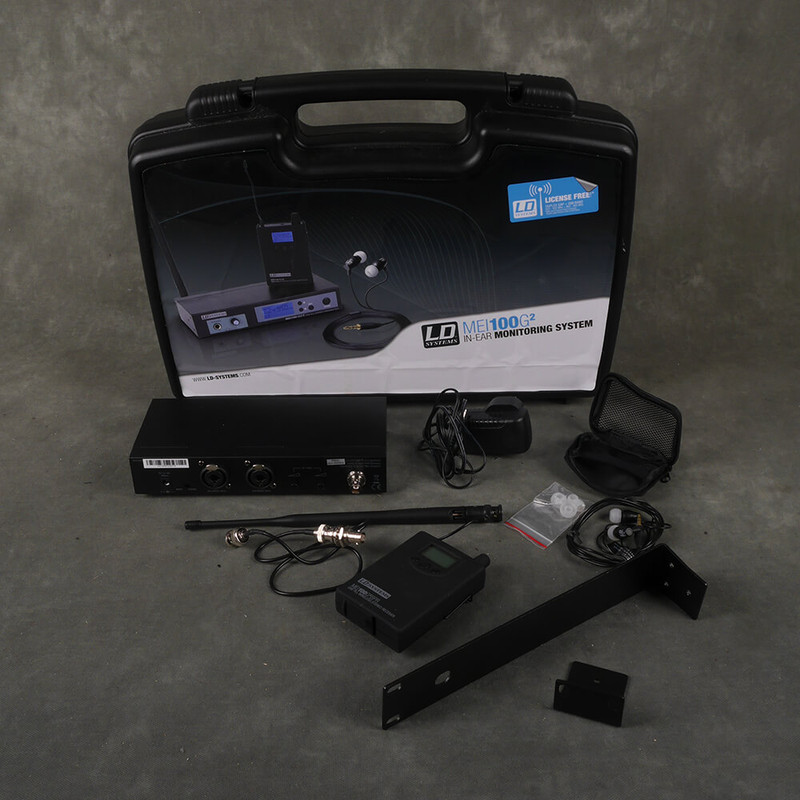 LD Systems MEI 100 G2 Wireless In-Ear Monitor System w/Hard Case - 2nd Hand