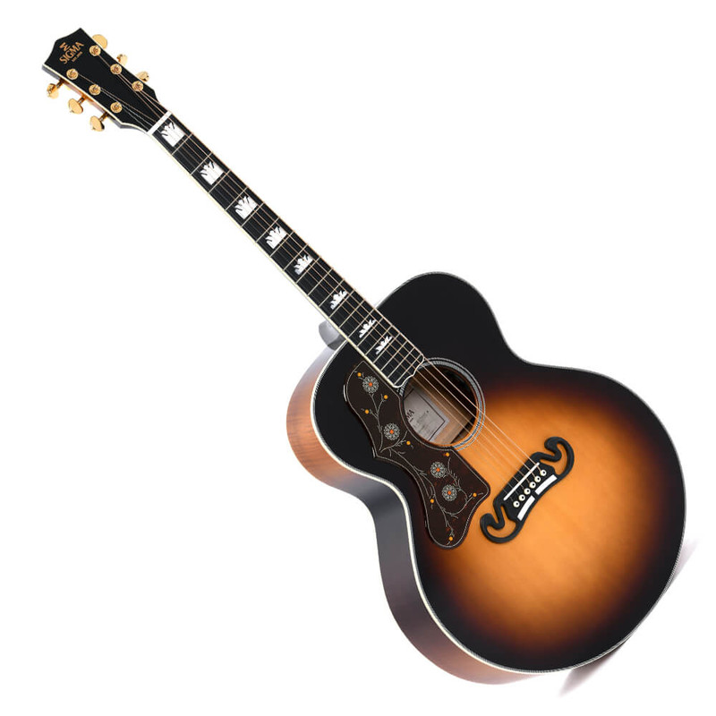 Sigma SG Series GJA-SG200L Left Handed Electric Acoustic - Vintage Sunburst