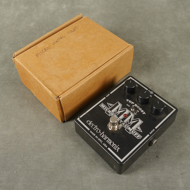Electro Harmonix Micro Metal Muff w/Top Boost FX Pedal w/Box - 2nd Hand