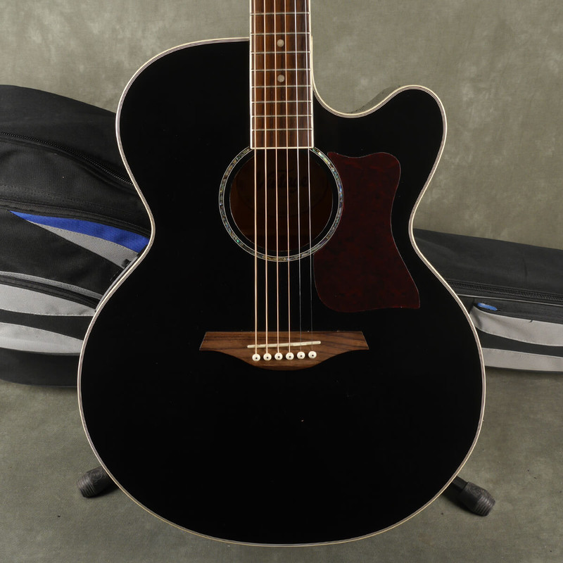 Vintage VECJ 100BK Acoustic Guitar - Black w/Gig Bag - 2nd Hand