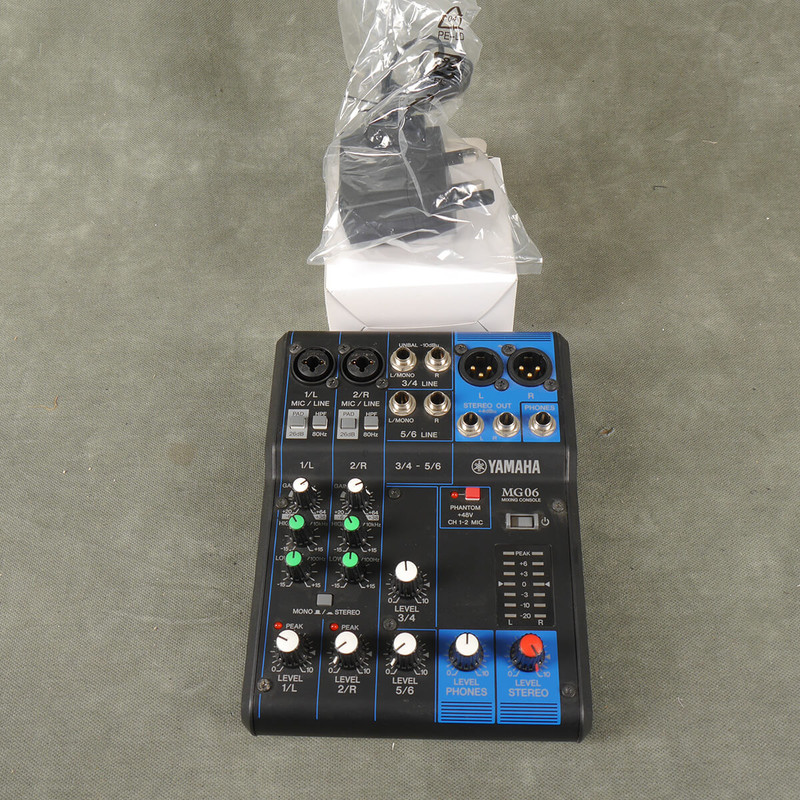 Yamaha MG06 Mixing Console & PSU - 2nd Hand Yamaha MG06 Mixing Console & PSU - 2nd Hand