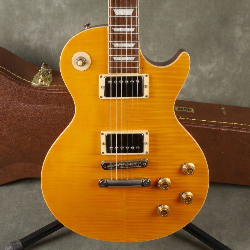 Burny Super Grade Electric Guitar - Lemon Burst w/Hard Case - 2nd Hand