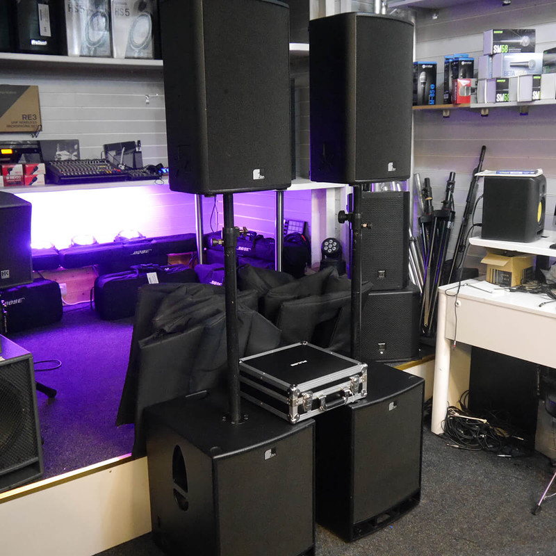 Fohhn XT-4 Speakers w/Fohhn XS-30 Subwoofers w/Cover - 2nd Hand